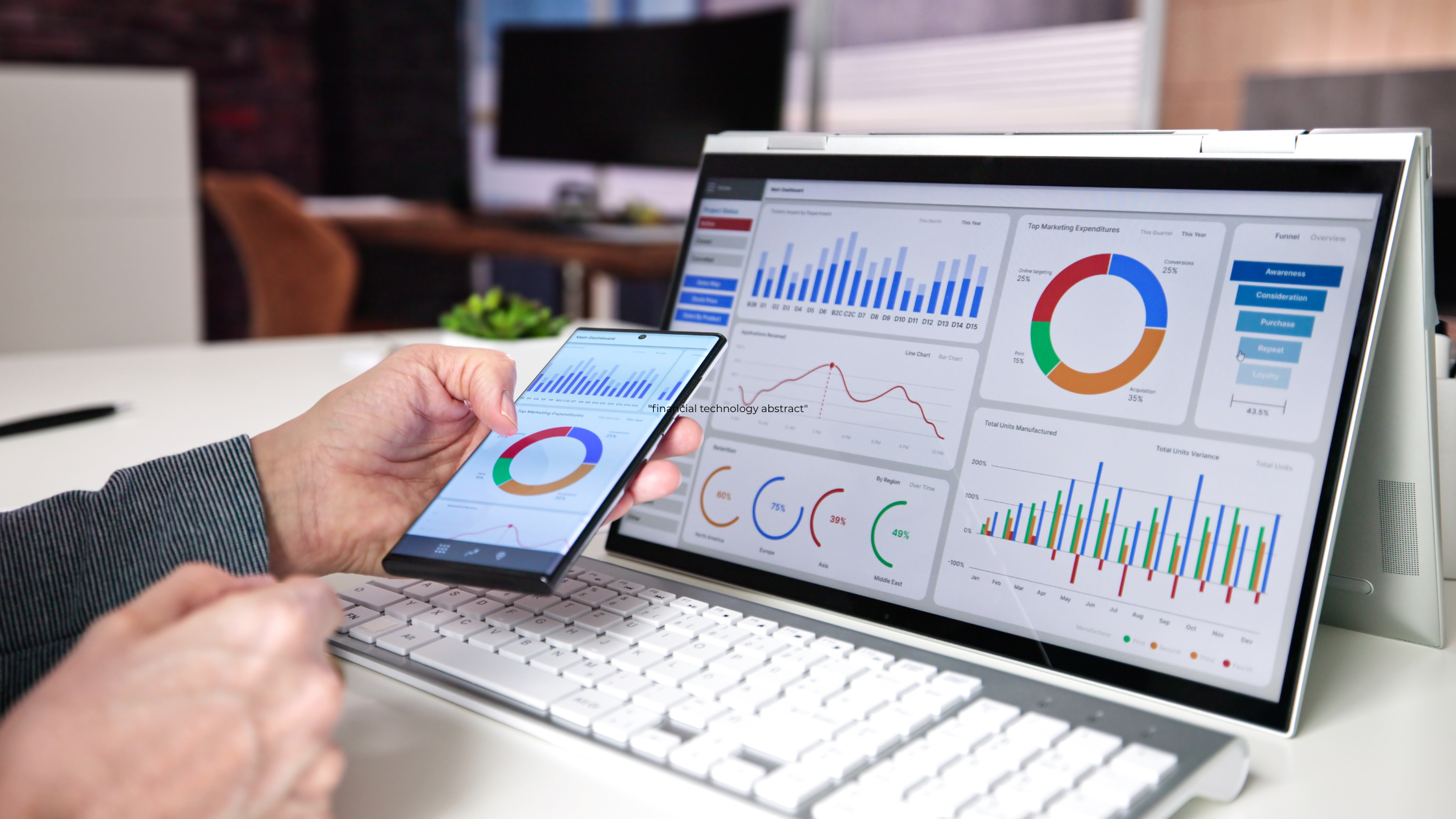 financial technology abstract